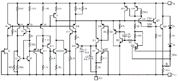 三端穩(wěn)壓集成電路典型應用電路圖